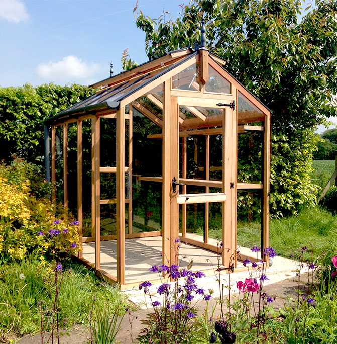 Chartley Cedar Greenhouse House, Clear Stained