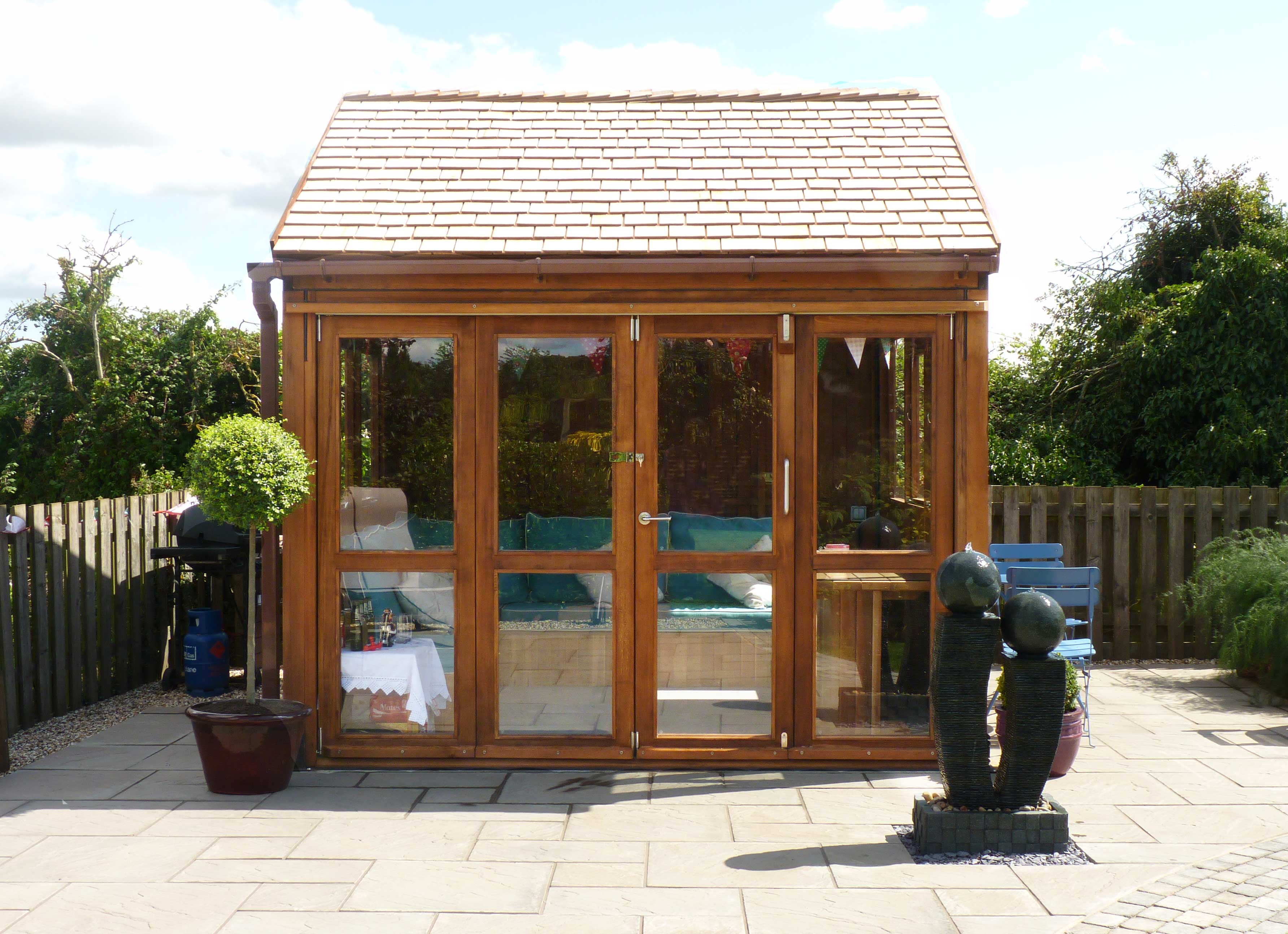 Traditional Cedar Summerhouse installed and delivered