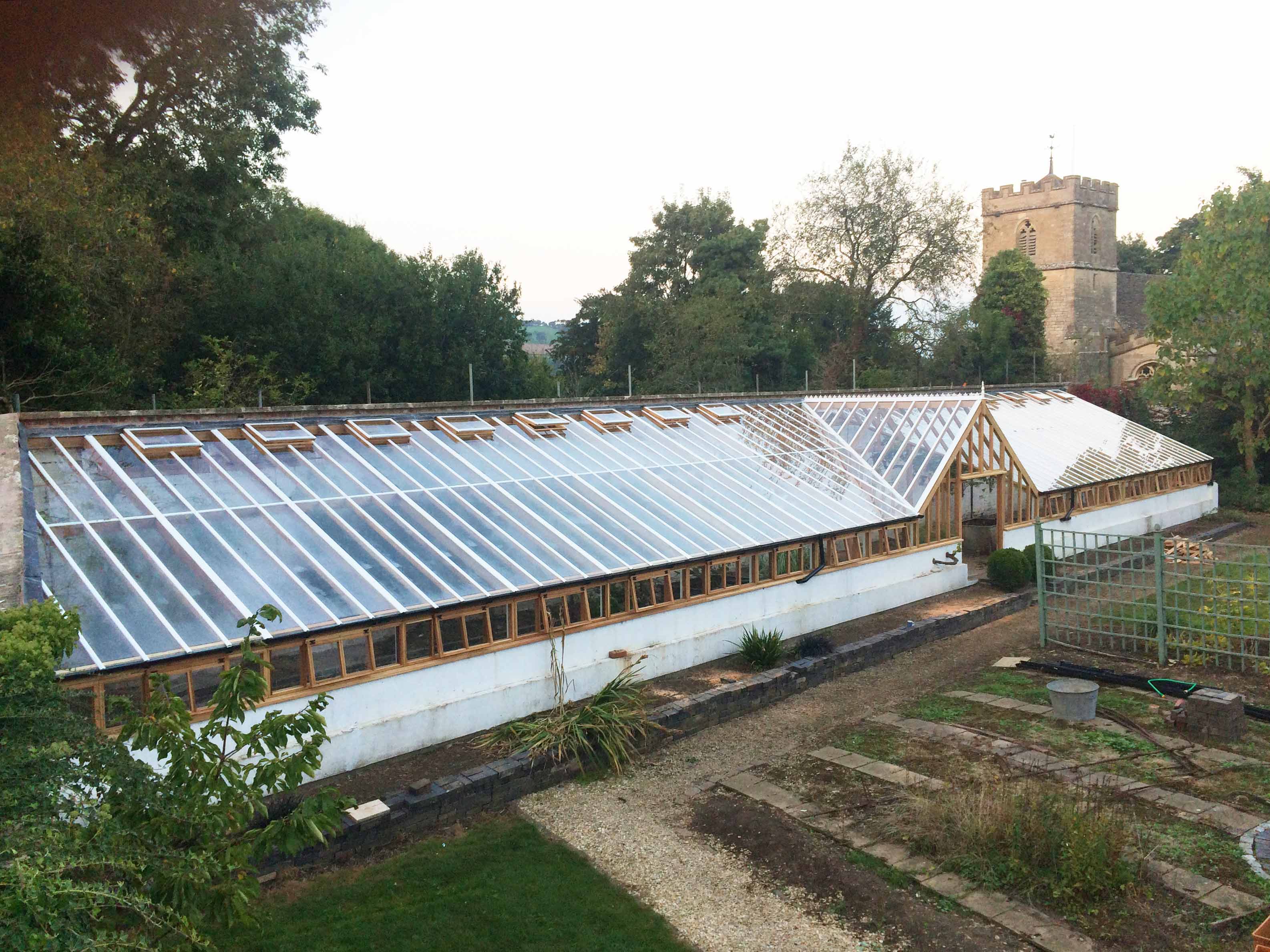 100ft x 15ft timber commercial greenhouse