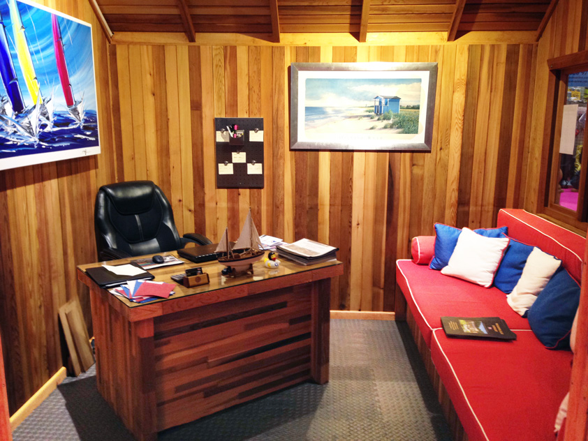 Home Office with Cedar Interior Lining