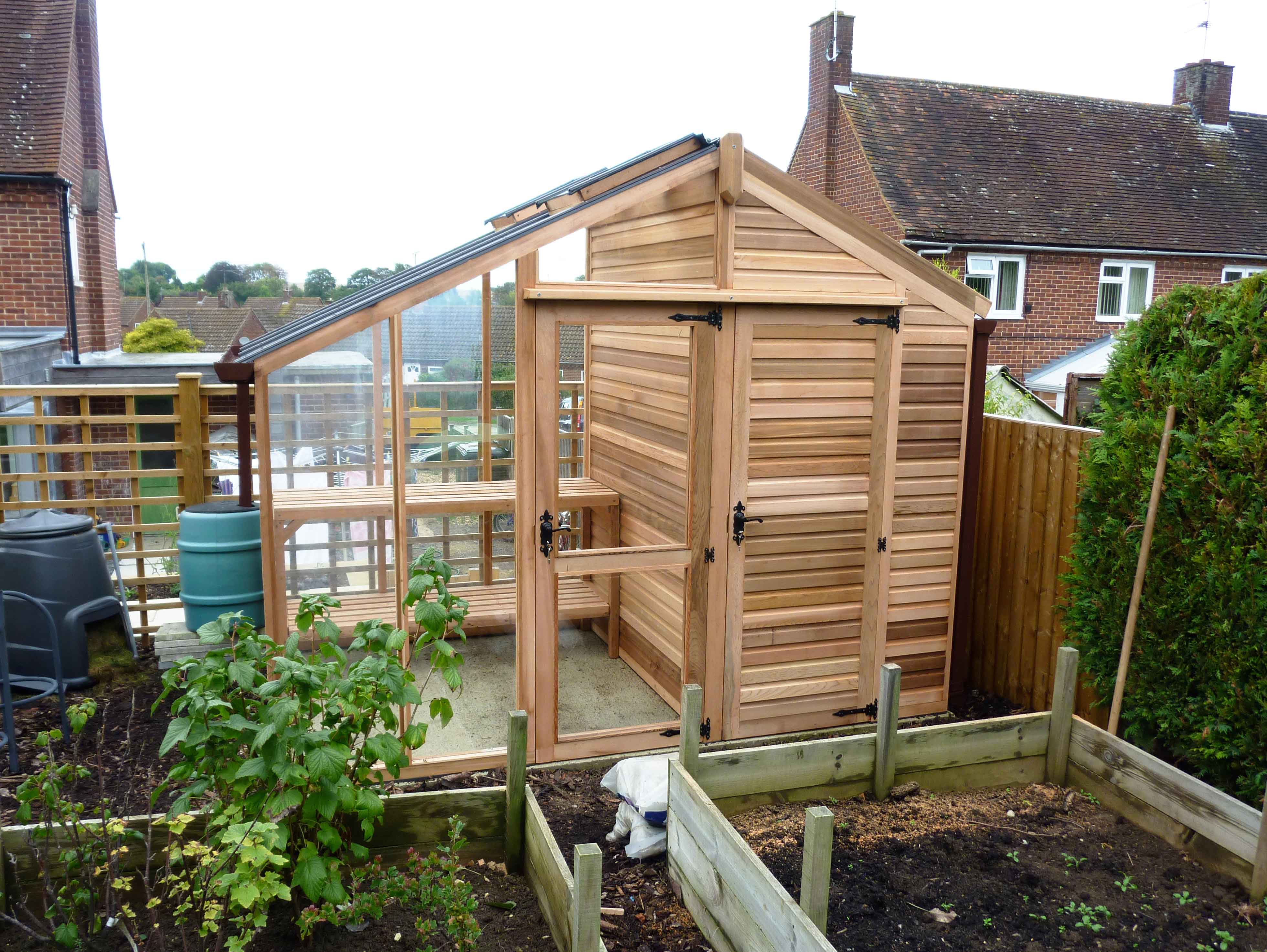 Centaur Shed Combo Greenhouse with Shingle Roof